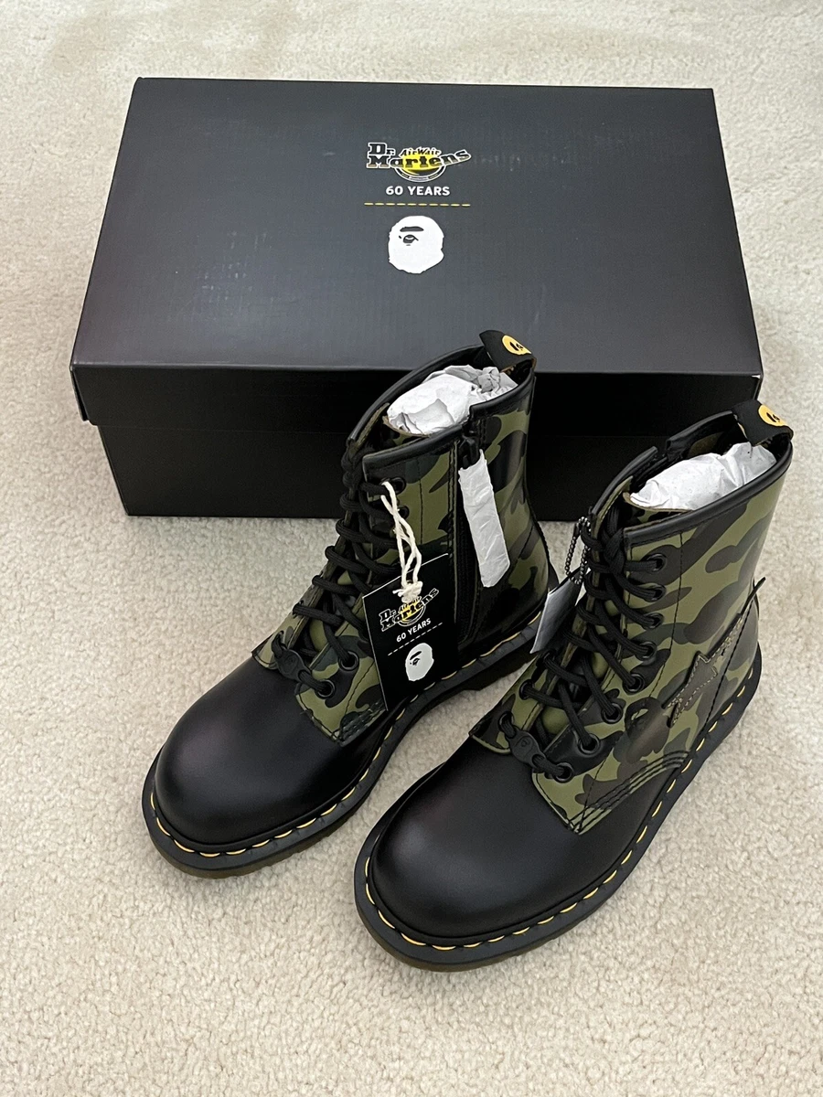 A Bathing Ape x Dr. Martens 1460 BAPE Leather Zip Camo Mens US 4/ Womens US  5 | eBay