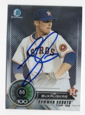 JB BUKAUSKAS Signed Autographed 2018 Bowman Chrome Card Scouts Top 100 #BTP-88