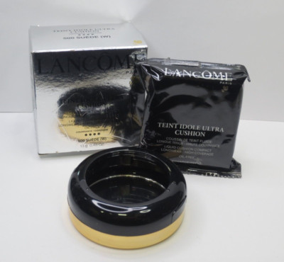 LANCOME TEINT IDOLE ULTRA CUSHION LIQUID COMPACT #500 SUEDE (W) 0.45 OZ BOXED