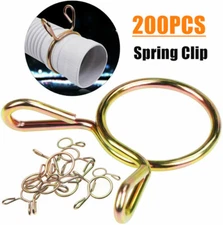 200PCS 5MM-14MM Fuel Line Hose Tubing Spring Clips Clamps Kit for ATV Motorcycle
