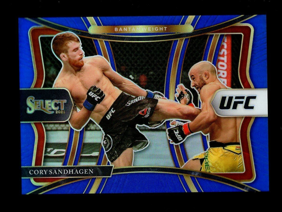 2021 SELECT UFC PREMIER BLUE PRIZM #191 CORY SANDHAGEN 27/49