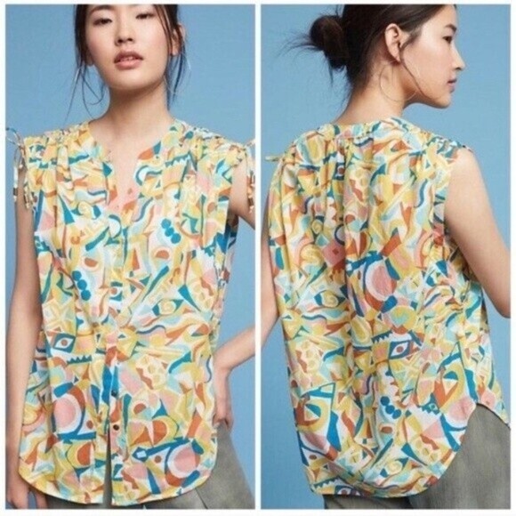 Danielle Kroll Brooklynite Button Front Shirt Med… - image 7