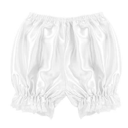 Women's Shiny Satin Maid Knickers Hot Pants Pettipants Pumpkin Bloomers Shorts - Picture 5 of 49