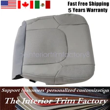 Driver Bottom Replacement Leather Seat Cover Gray For 2005-2021 Nissan Frontier