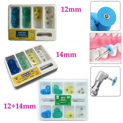 Dental SOFLEX Composite Finishing Polishing Discs kit + Mandrel 12/14mm