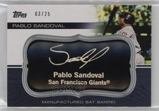 2010 Topps Update Manufactured Bat Barrels Black /25 Pablo Sandoval #MBB-34 0b0