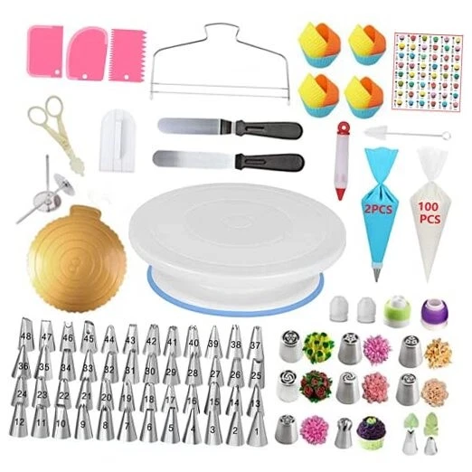 Cake Decorating Kit Supplies with Cake Turntable & Cake Leveler,48 191 Pcs