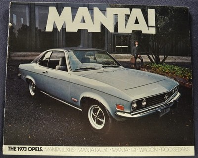 1973 Opel Brochure GT Rallye Manta Luxus 1900 Sedan Wagon Excellent Original 73