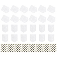 30Stk 90 Grad Kunststoff Eckwinkel, 19X32X19Mm Nylon Regalwinkel (Transparent)