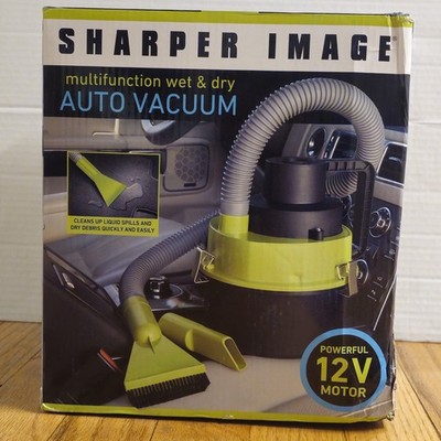 Sharper Image Portable Multi-Function 12 V Motor Green Wet & Dry Auto Vacuum