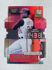 2001 Donruss Elite Prime Numbers Ken Griffey Jr Die Cut #ed 188/408 Card #PN-2B