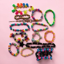 Rave Kandi Bracelet Lot 13pc Vintage EDM Festival PLUR Craft Project Set As-Is