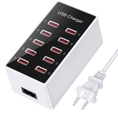 Cell Phone Wall Charger USB Charging Station for Multiple Devices 10 Ports Po...