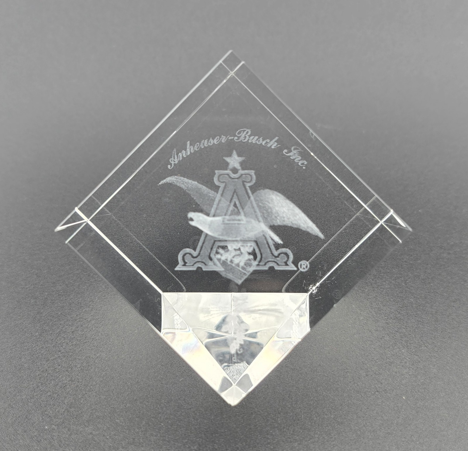 Glass/Crystal /Anheuser-Busch Logo/ Paper Weight