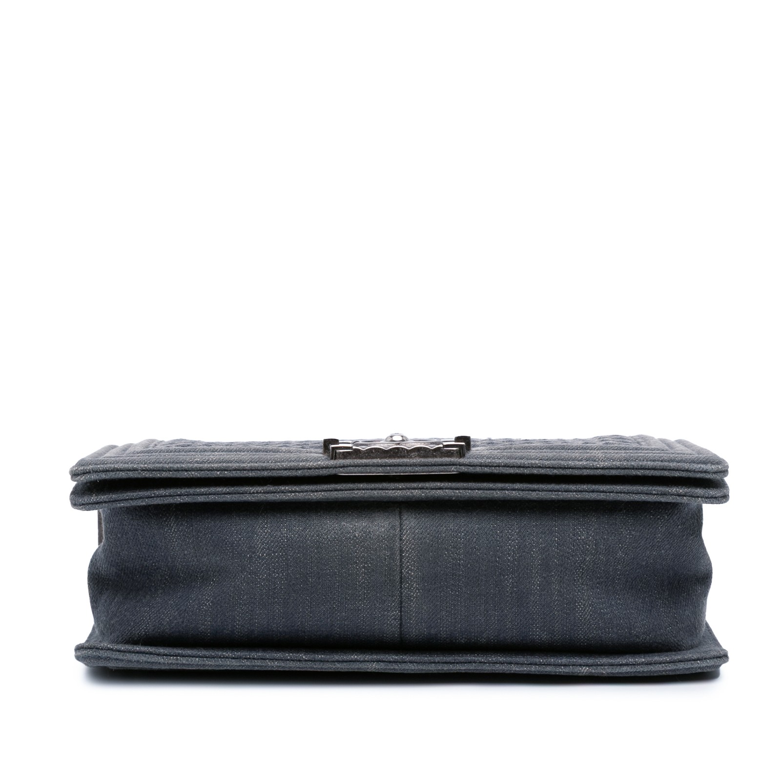 Authenticated Chanel Medium Embossed Denim Boy Fl… - image 3