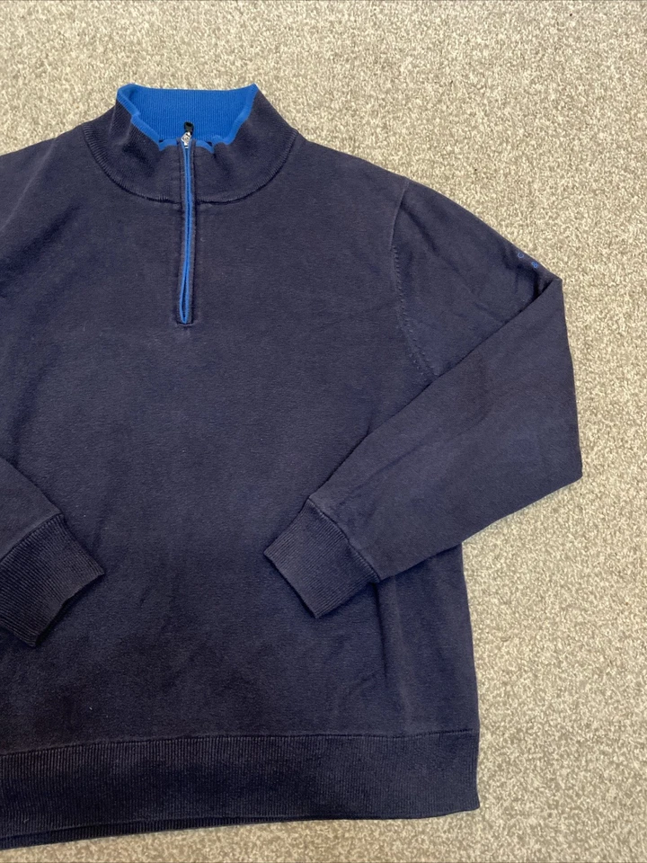 Cutter & Buck Mens 1/4 Zipped Long Sleeve Golf Jumper  XXL Navy - Image 3 of 4