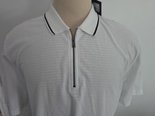 TED BAKER LONDON MEN'S NEW SS WHITE POLO SHIRT SIZE 7 - XXL