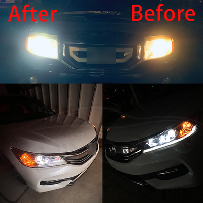4-Piece LED Headlight Hi/Lo Beam + Fog Light Kit For Mitsubishi Eclipse 2006-2007