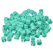 200pcs Clothes Hanger Marker Blank Fit 3.5mm Rod Garment Coding Green Blue
