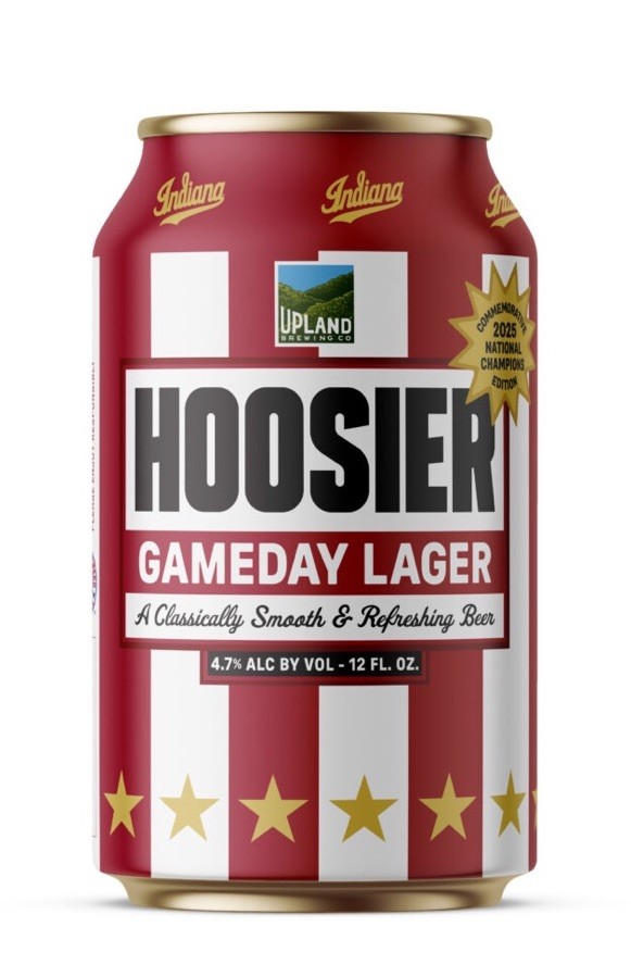 Upland Indiana Hoosiers IU National Championship Gameday Lager Can See Descrip