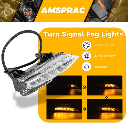 For 2014~2019 Infiniti Q50 Sport Front Bumper Amber Fog Signal Light Lamp~Clear - Picture 5 of 15