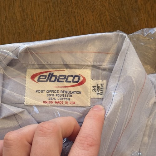 Two (2) VTG Flying Postal Service US Mail Button Shirt Short Sleeve Size 34 - Picture 2 of 5