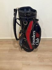 Vintage Burton Founders Club Leather Golf Staff Bag Made In USA RARE