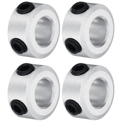 Shaft Collar 6mm/ 1/4 Inch Bore Aluminum Set Screw Style Clamping Collars Sil...
