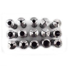 0.0005" High 1/8"-1" Capacity TIR Precision 5C Round Collet 15 Pcs Set NEW