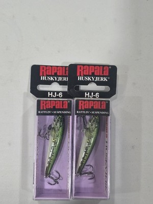 (LOT OF 2) Rapala Husky Jerk HJ-6 / Baby Bass