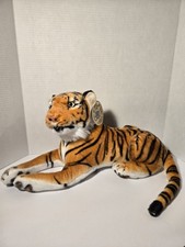 TIGER TALE TOYS Arrow Plush 18" Lying Tiger Stuffed Animal Realistic W Tag