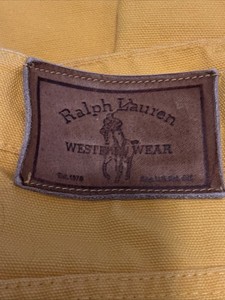 Vintage 70s Ralph Lauren Polo Western Wear Yellow Denim Jeans