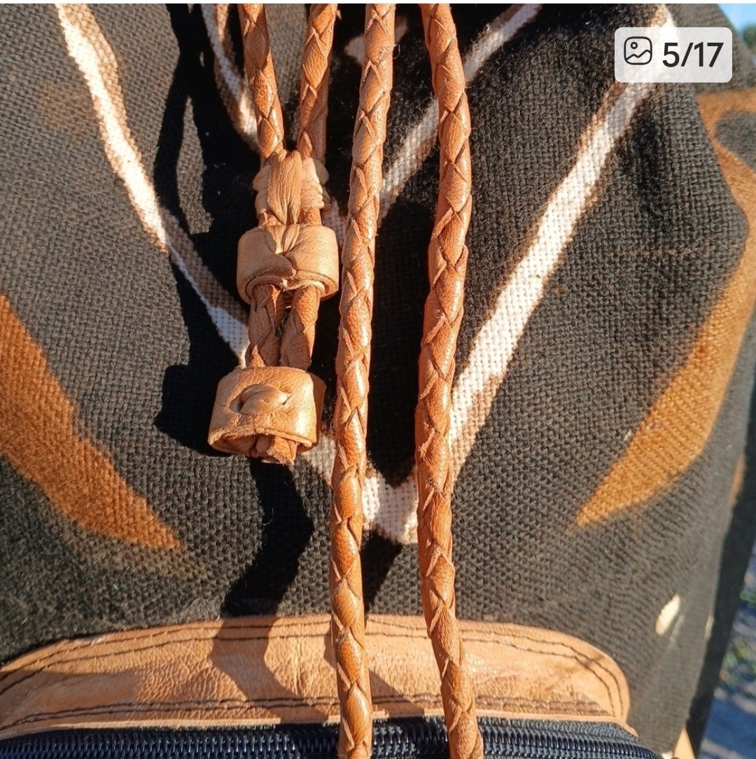 Afrocentric Mud Cloth Backpack - image 4