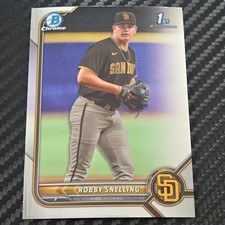 2022 Bowman Draft #BDC-82 Robby Snelling Chrome 1st Bowman