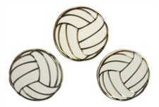 Volleyball Sports Lapel Pin, Hat Pin  Tie Tack Set with Clutch Back 3-Piece 