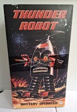 Thunder Robot Tin Toy Battery Operated Original Color Made China Vintage Tin Toy