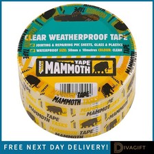EVERBUILD CLEAR WEATHERPROOF TAPE AGGRESSIVE ADHESIVE 50MM x 10M WATERPROOF NEW