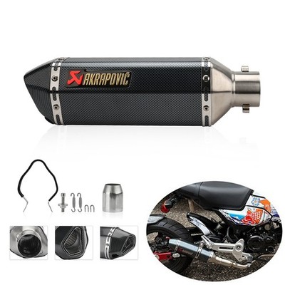 Slip On Exhaust Muffler Pipe W/Silencer For 38-51mm 2'' Universal Motorcycle ATV