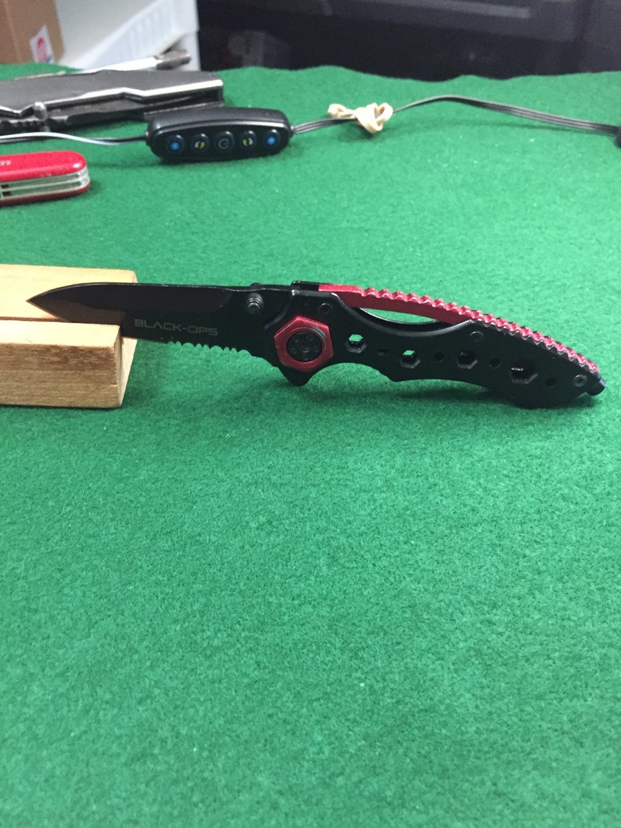 超希少！アート工房K ネガティブハンド・パイプ　カット&ローレット仕様 K. HANSOTIA & CO. Black OPS Folding Red/Black Knife Collectible