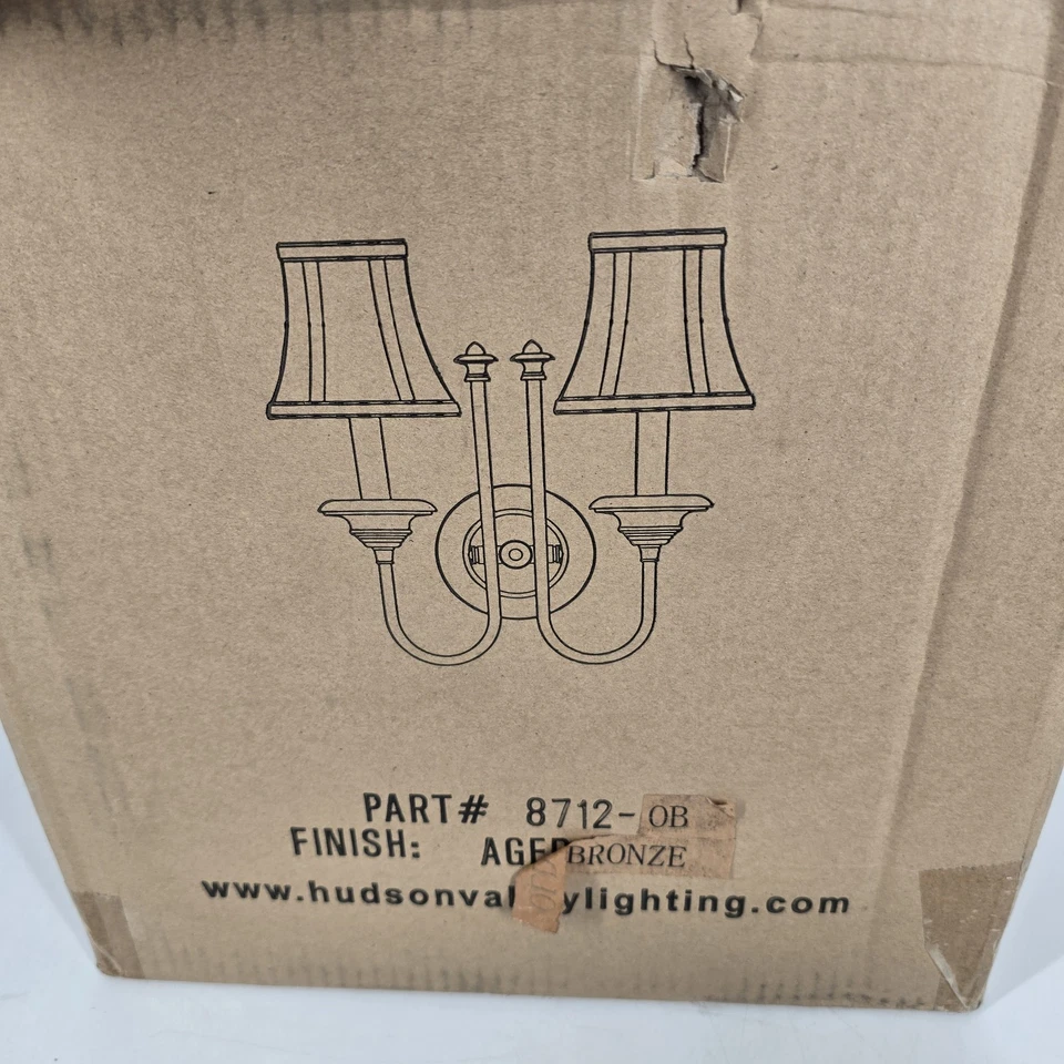 Aplique de pared de 2 luces Hudson Valley Lighting Yorktown bronce antiguo 8712-OB Foto 4 de 4