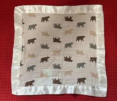 Aden & Anais Bear Necessities Satin Muslin Security Blanket Baby Lovey ADORABLE!
