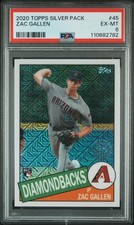 2020 TOPPS SILVER PACK 1985 CHROME PROMO #45 ZAC GALLEN PSA 6