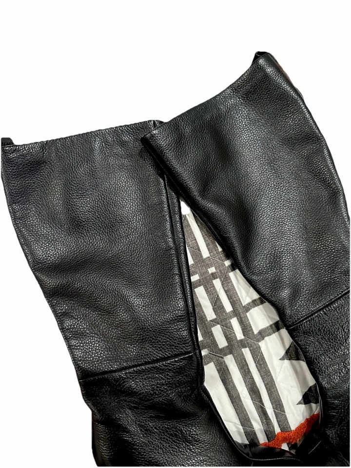 Botas de cuña FITZWELL de cuero granulado negras talla 7,5 Foto 4 de 4