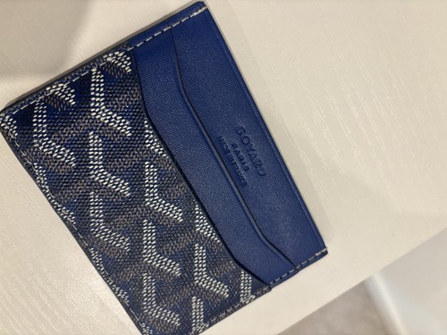 Goyard Saint Sulpice Blue Card Holder 100% Authentic Brand New