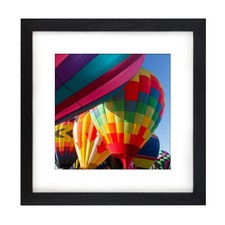 12x12 Frames Display 8x8 Photos with Mat or 12 x 12 Pictures without Mat Blac...