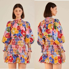 FARM RIO Sunny Daisies Sand Mini Dress NWT Size XL