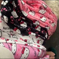 Soft Pink Hello Kitty Women Pajama Pants Kawaii Plush Sanrio Japan USA Seller