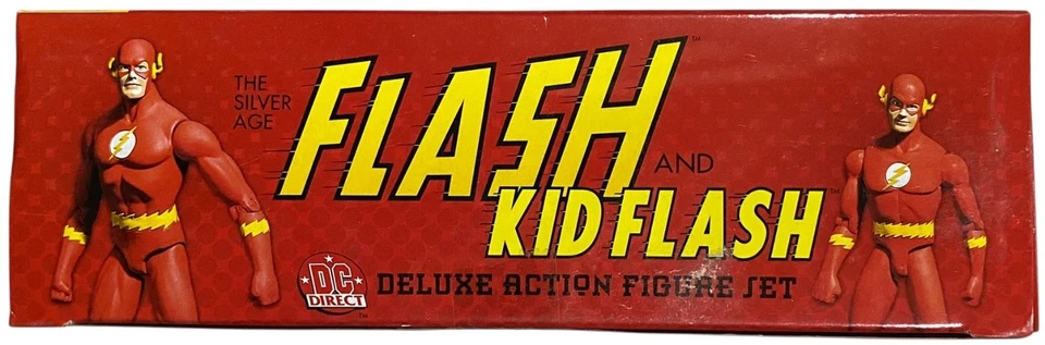 Juego de figuras de acción de lujo DC Direct Flash y Kid Flash con cinta de correr cósmica y anillo NUEVO Foto 3 de 4