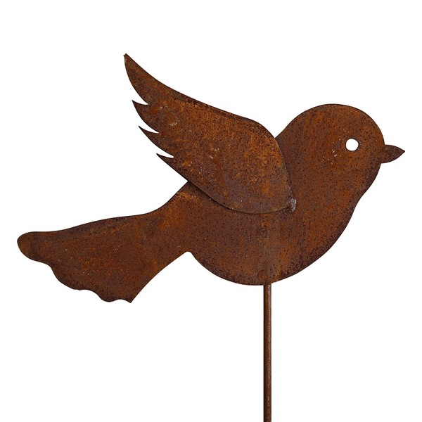 Gartenstecker Rost Vogel 113 Cm Edelrost Gartendeko Metall Gartendekoration-image