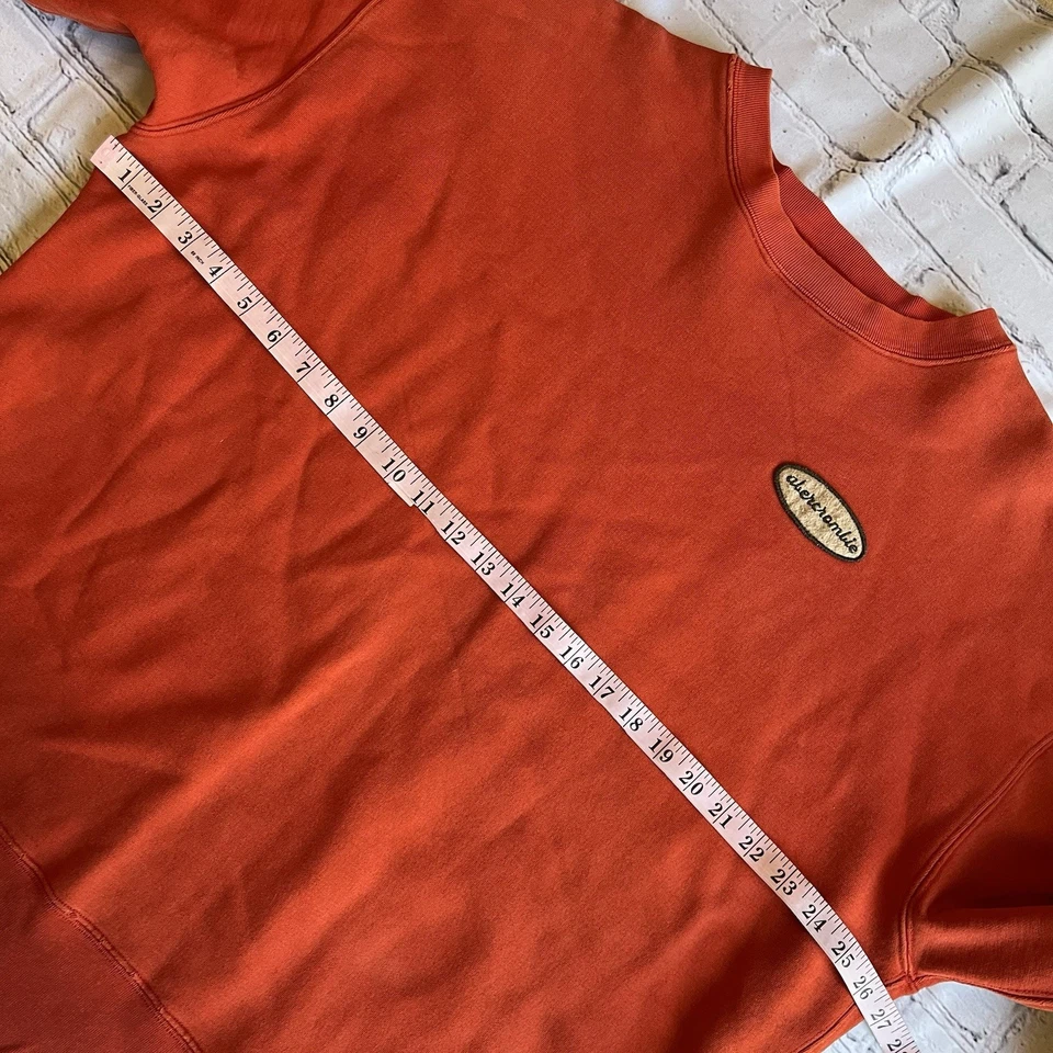 Abercrombie & Fitch Mens Y2K Pullover Crewneck Sweatshirt Retro Logo Sz Large - Image 4 of 4